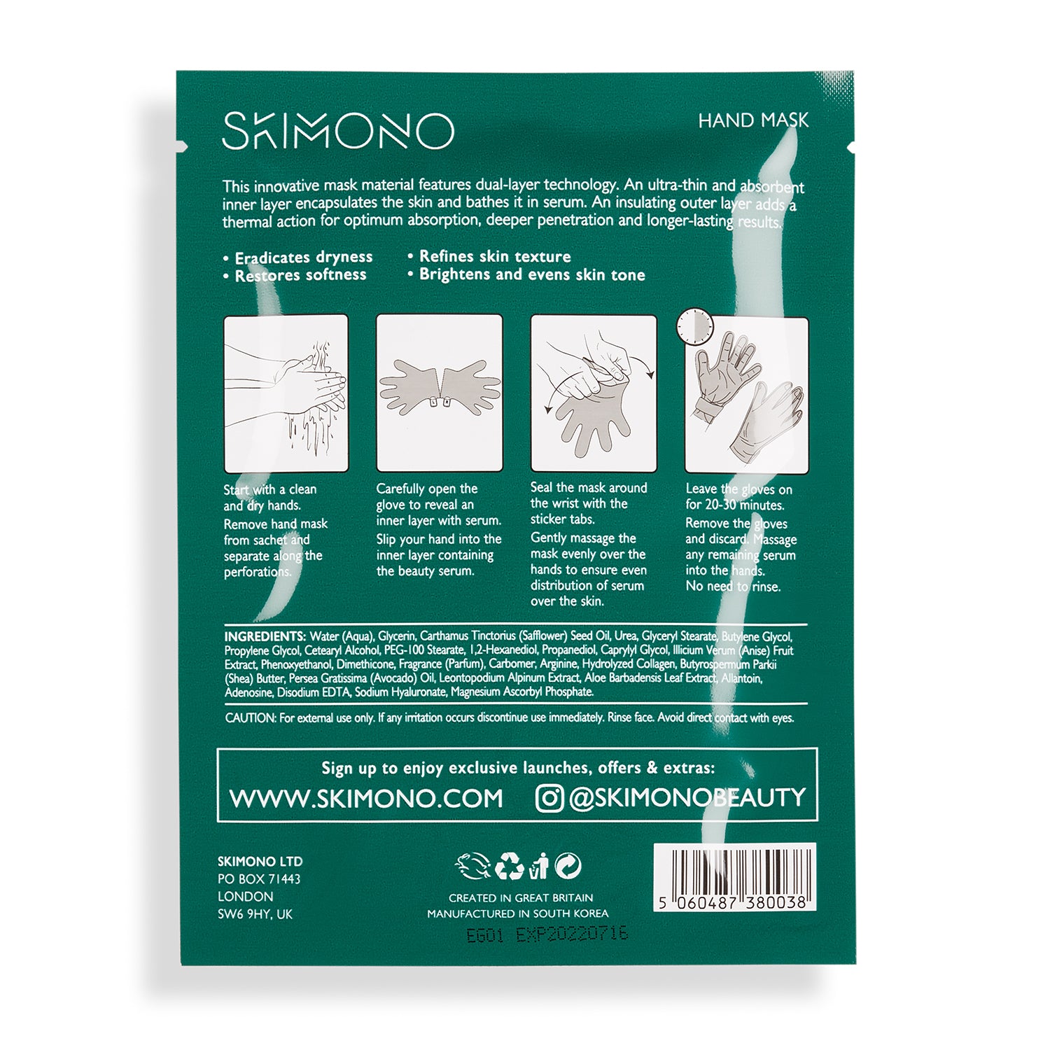 Intense Nourishment+ Hand Masks (4 Pack)